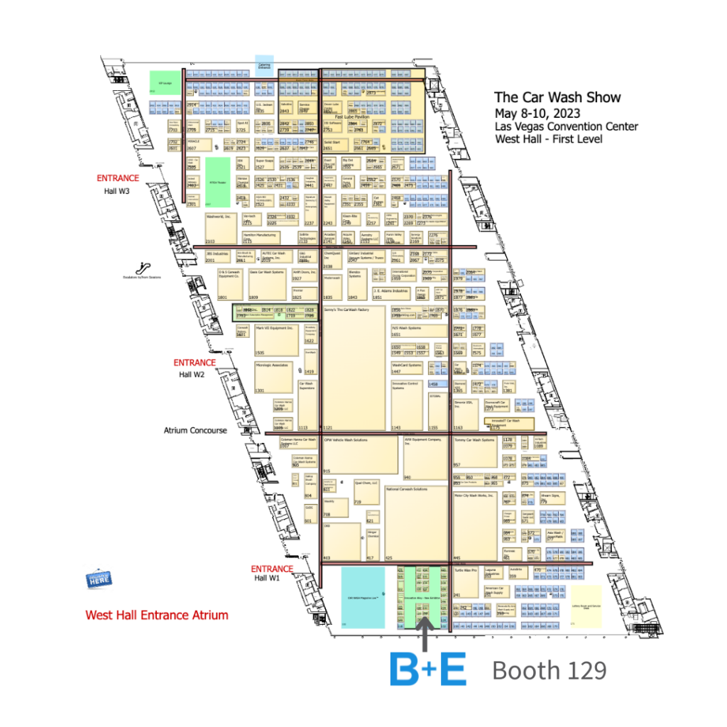 B+E net lease car wash show booth 129